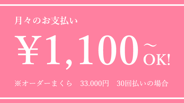 月々のお支払い ¥1,000〜 OK